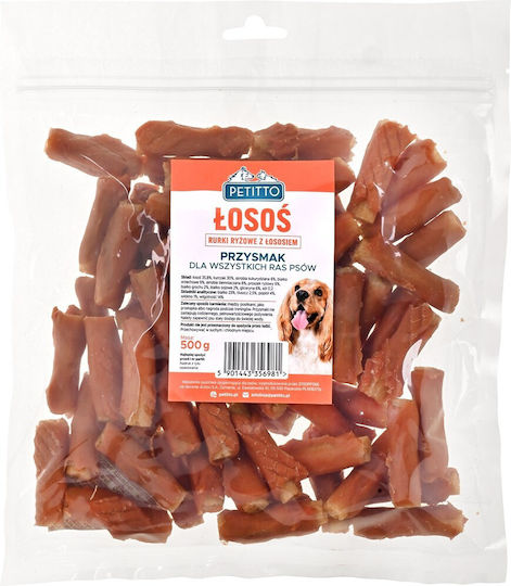Λιχουδιές Σνακ Σκύλων Petitto Rice Sticks Salmon 500g