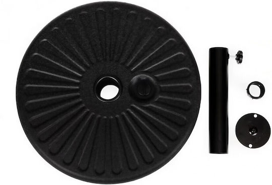 Alista Home Beach Umbrella Water Sand Base Plastic 48mm 22lt Round Black