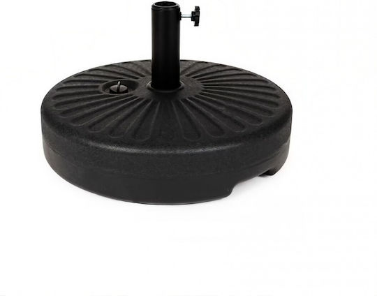 Alista Home Beach Umbrella Water Sand Base Plastic 48mm 22lt Round Black