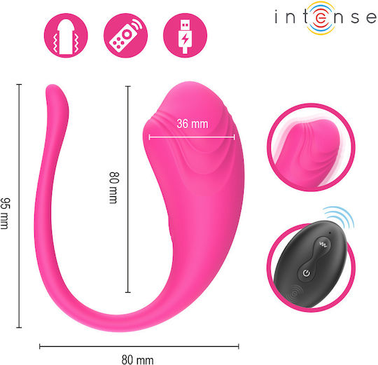 Intense Olivia Vibrator Egg with Remote Control Pink