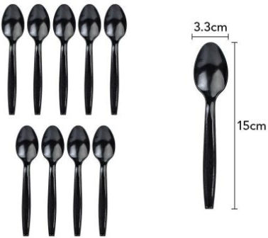 Alista Home Lingurițe Pentru Petreceri Negre 10 Bucăți