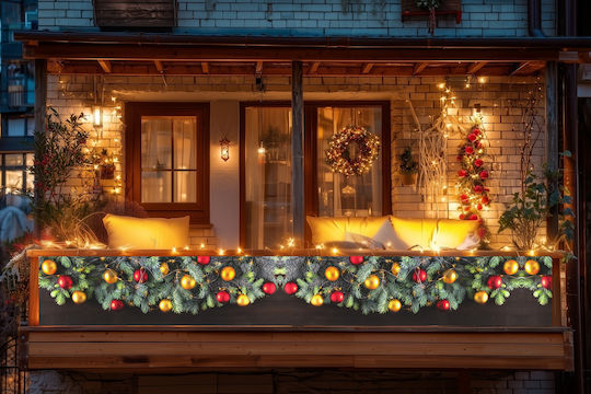 Christmas Decoration Balloon Cover Fence Balcony Christmas 100x250
