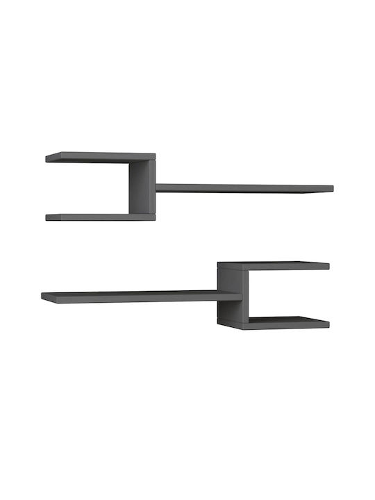 Рафтове За Стена Fork Антрацит (2 Бр) 75x19.5x18 См