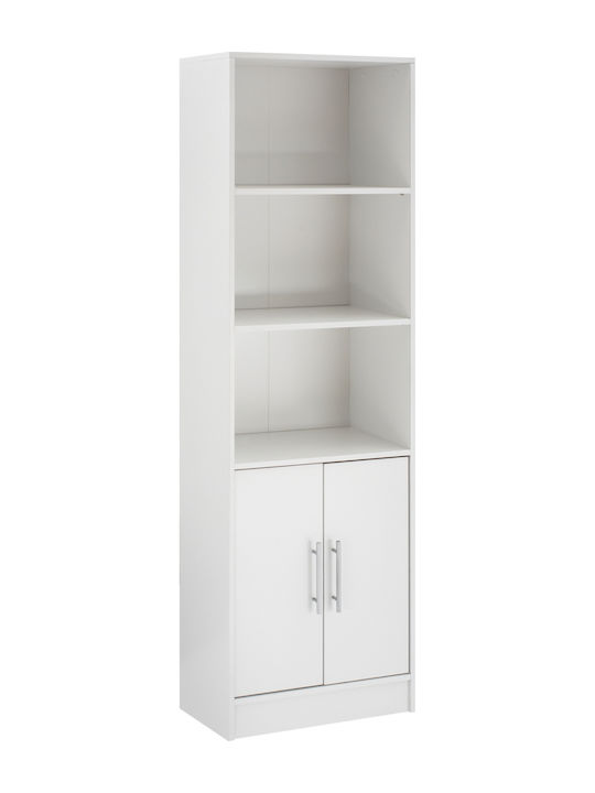 Βιβλιοθήκη Ensley Λευκή 60x30x180εκ.
