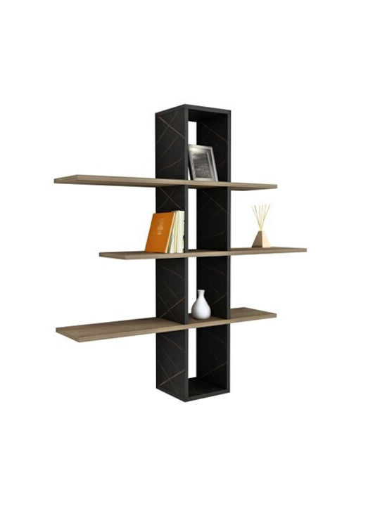 Shelf Wall Dominic Black Velvet-Black Metal 96x19x101cm