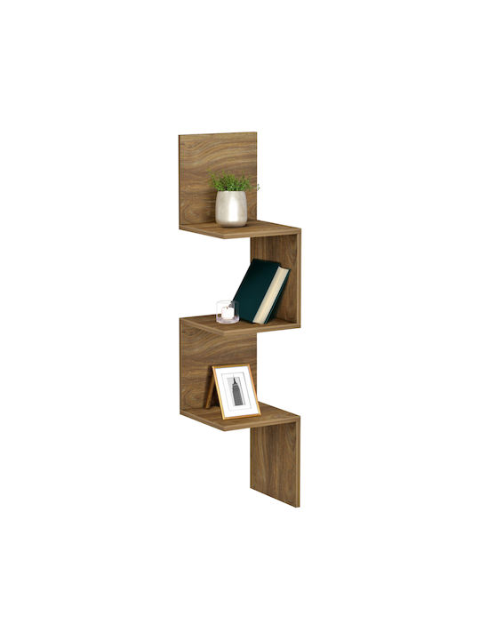 Corner Shelf Wall Illusion Beige 25x25x105.4cm