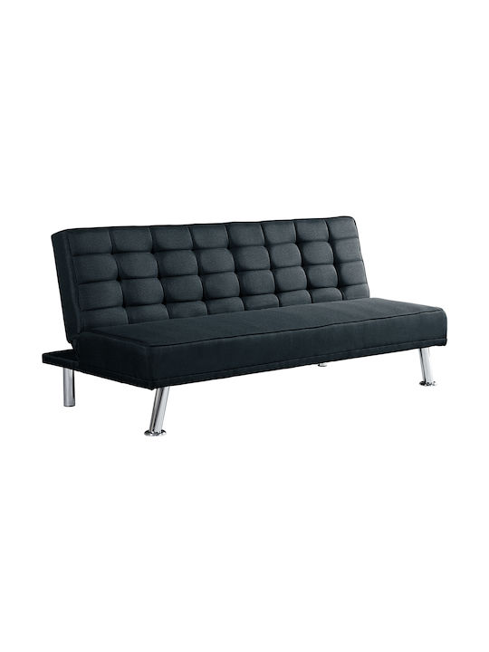 Valmormauro Two-Seater Couch Bed Black 176x83x80 cm