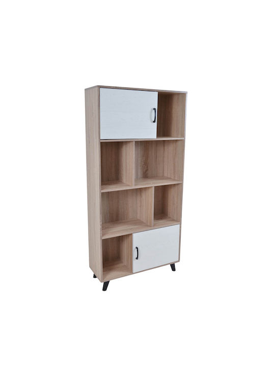 Bookcase Beige 80x30x165cm