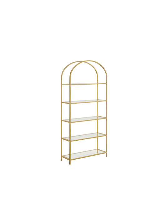 Bibliotecă Culoare Aurie 81.28x30.48x182.88cm