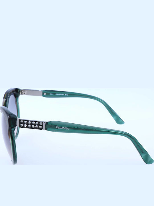 Swarovski Women's Sunglasses with Green Plastic Frame and Purple Gradient Lens SK0081 96P