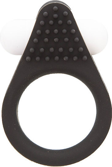 Dream Toys Lit Up Silicone Stimu Ring 1 Δαχτυλίδι Πέους Σιλικόνης Μαύρο