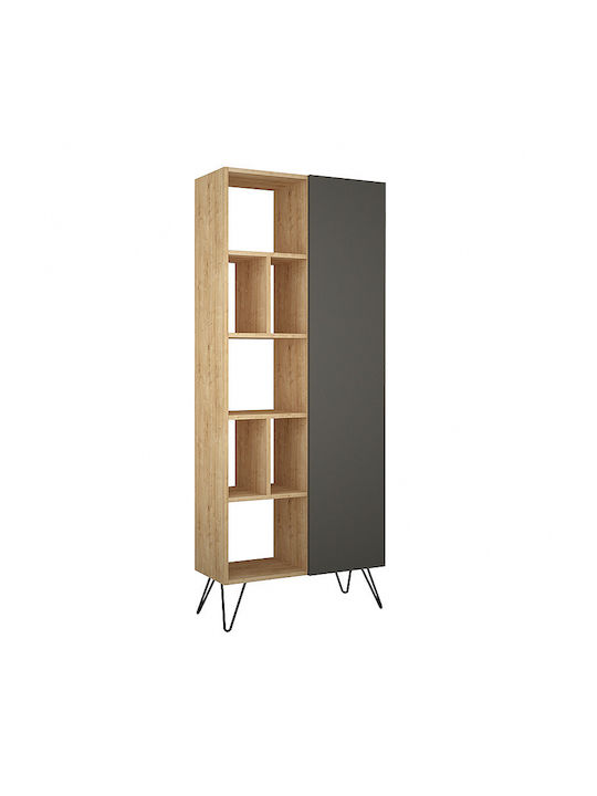Bibliotecă Jedda Natural Beech / Anthracite 80.6x29.6x191cm