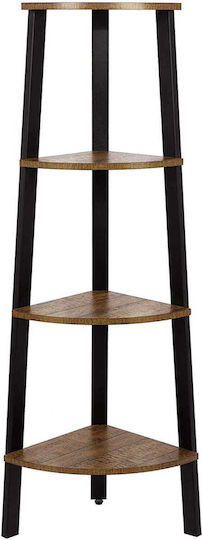 Γωνιακή Βιβλιοθήκη Καφέ 45x34x125εκ. Γωνιακή Βιβλιοθήκη Καφέ 45x34x125εκ.