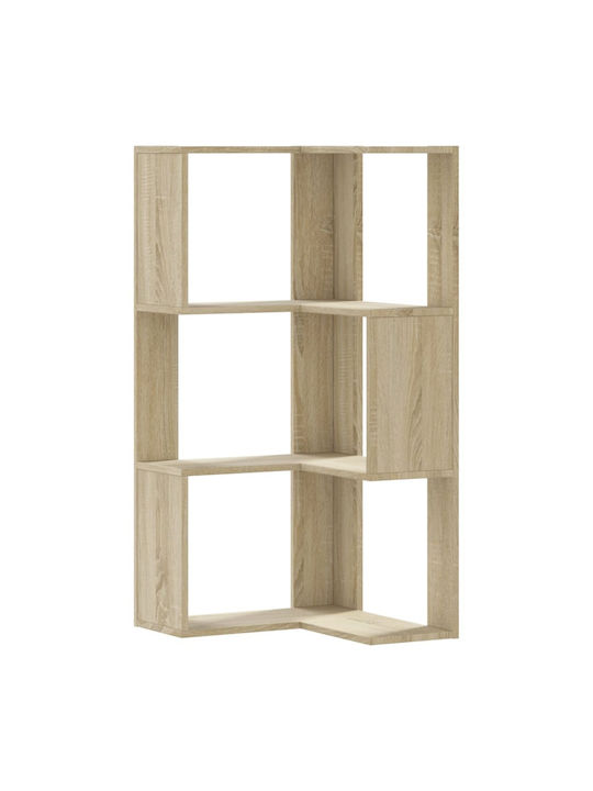 Γωνιακή Βιβλιοθήκη Καφέ 50x50x102εκ.