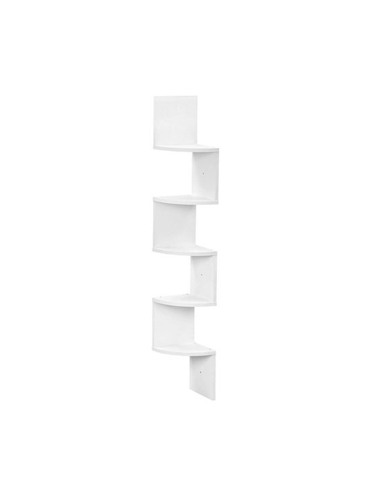Corner White Bookcase 20x20x120cm