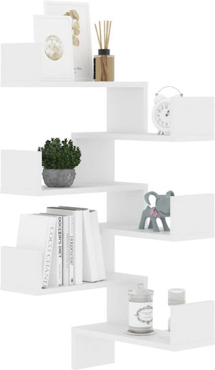 Corner Shelves Wall 2pcs 40x40x50cm White Corner Shelves Wall 2pcs 40x40x50cm White