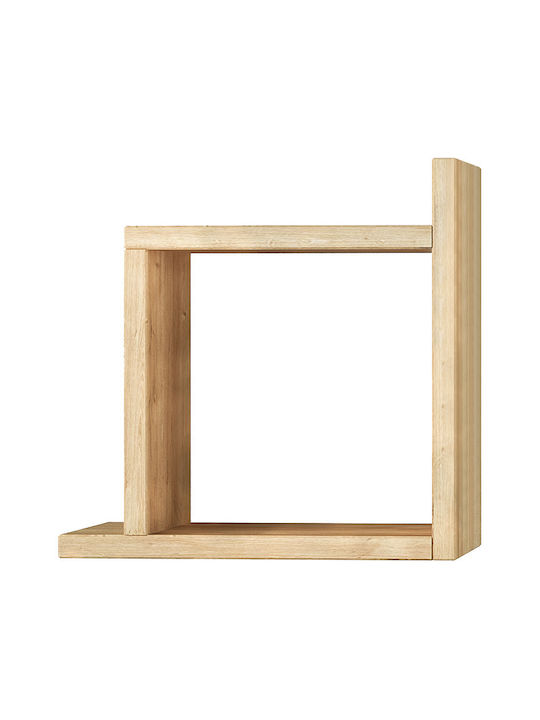Ράφι Τοίχου Jocasta Φυσικό Οξιάς 30x22x30εκ.