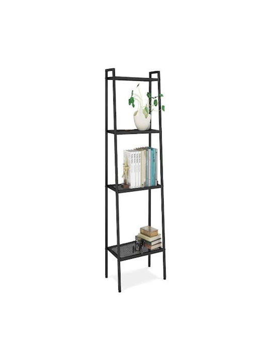 Bibliotecă cu 4 rafturi, negru, 36x35x150 cm