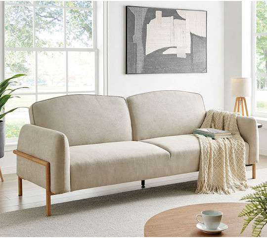 Molino Three-Seater Couch Bed Beige 218x85x83 cm E9415,2