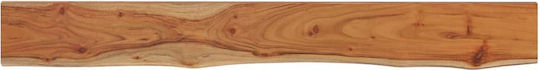 Wall Shelf Live Edge 140x20x2.5cm Brown