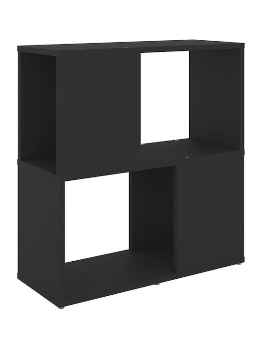 Βιβλιοθήκη Μαύρο 60x24x63εκ.