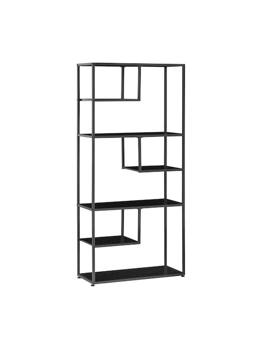 Βιβλιοθήκη Μαύρο 83x34x180εκ.
