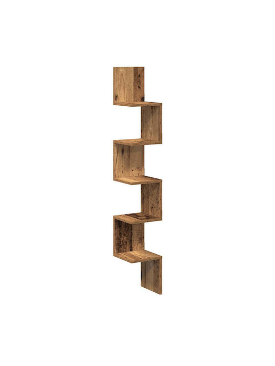 Ъглова Поставка Стенен Кафяв 20x20x127.5см.