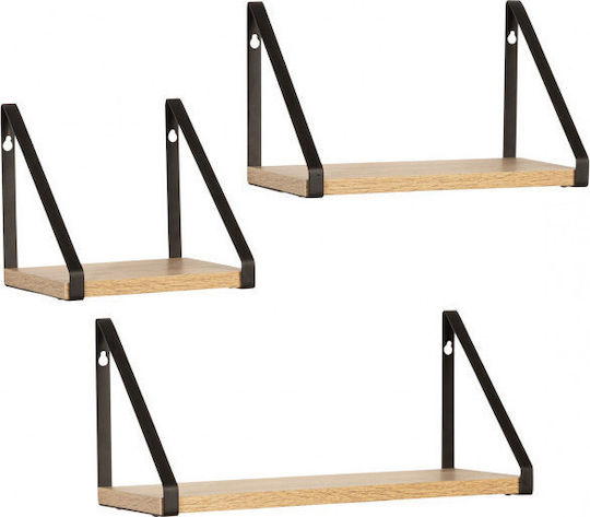 Shelves Wall 3pcs 40x15x18cm Beige Shelves Wall 3pcs 40x15x18cm Beige