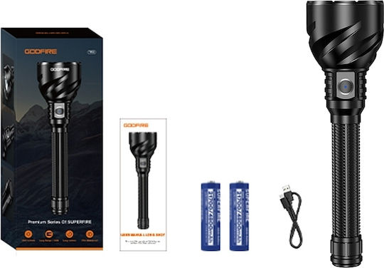Superfire LED Flashlight IP55 with Maximum Brightness 3300lm