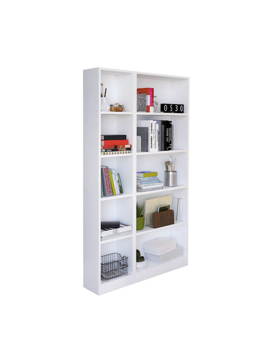 Bibliotecă Abeba Alb 93.2x20x169cm