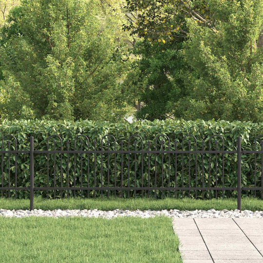 vidaXL Gartenzaunmaterial aus Stahl 200x130x130cm 1Stück Black