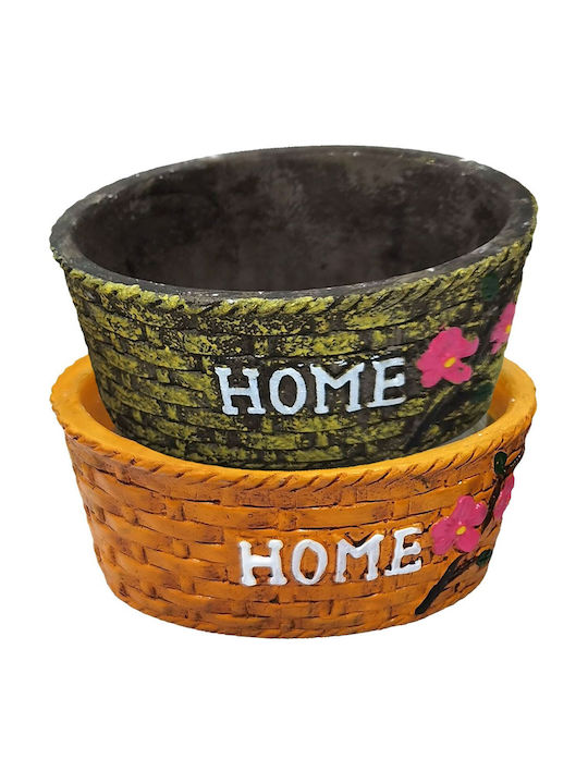 HOMie Ceramic Plant Pots Multicolour 16x7cm Set of 6