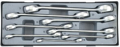 Set Deutsche Polygon-Schlüssel Flexibler Kopf 8 Stück Force 5082