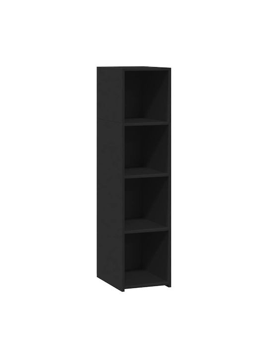 Βιβλιοθήκη Μαύρο 30x41x124εκ.