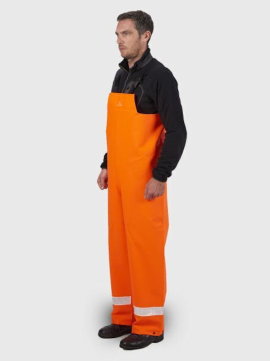 Dock-Long Anorak Wasserdichte Arbeitskleidung Meeresanzug Overall Reflektierende Bänder 3m Hochglanz Orange