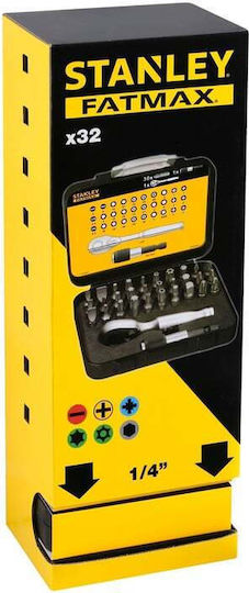 Stanley Ratschen- & Steckschlüssel-Sets 1\4" 32Stück