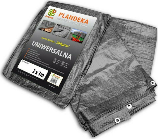 Bradas Waterproof Tarpaulin 200gr/m² 3x5m. Heavy Duty Gray