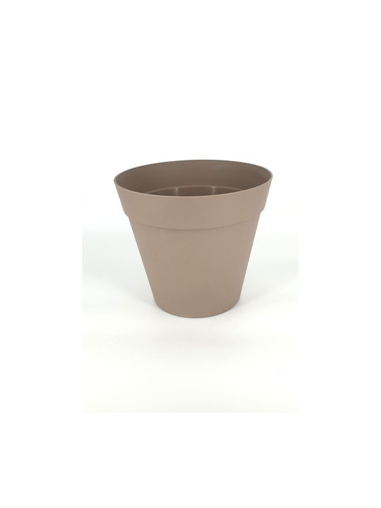 Telcom Chicago Ghiveci Plastic Taupe 25x25x22cm.