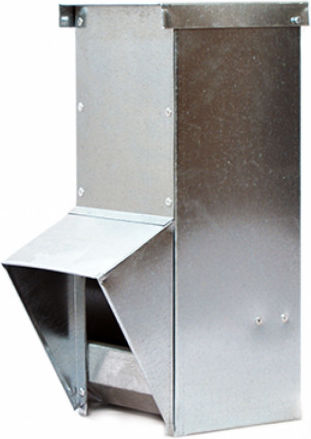 Tycoon Metal Feeder for Chickens and Poultry with Capacity 10lt 15x15x40cm.