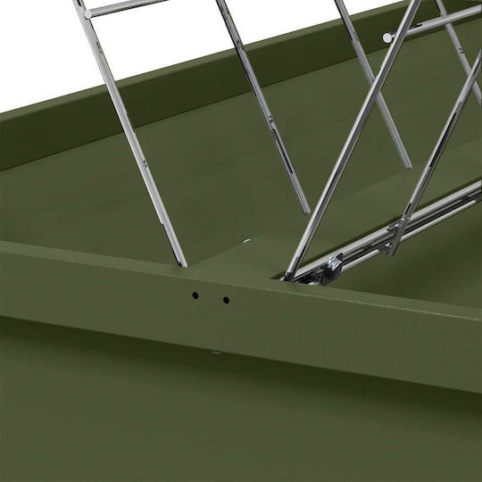vidaXL Metal Sheep Feeder with 15kg Capacity 100x60x90cm