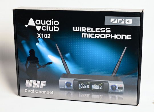 Audio Club X102 Wireless Handheld Microphone Set for Vocals