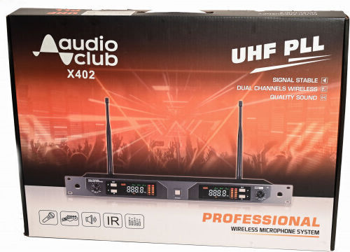 Audio Club X402 Wireless Handheld Microphone Set for Vocals