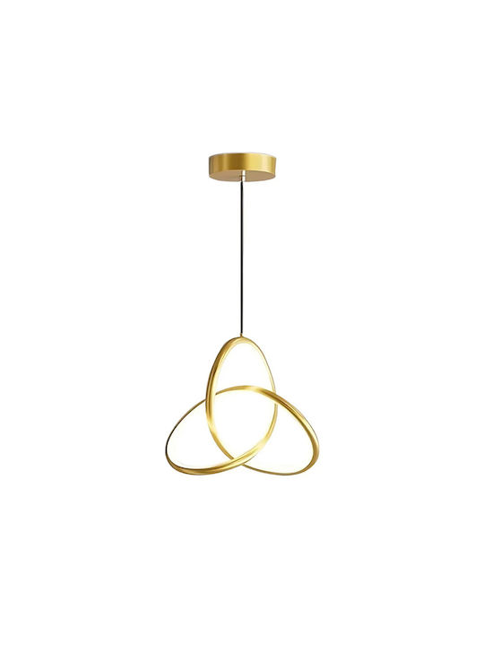 Pakketo Trinity Adjustable Pendant Light Gold 22x22x100cm