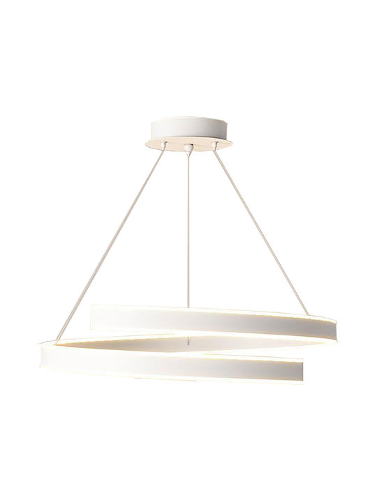 ArkoLight White LED Pendant Ceiling Light with Adjustable Warm to Cool White Light