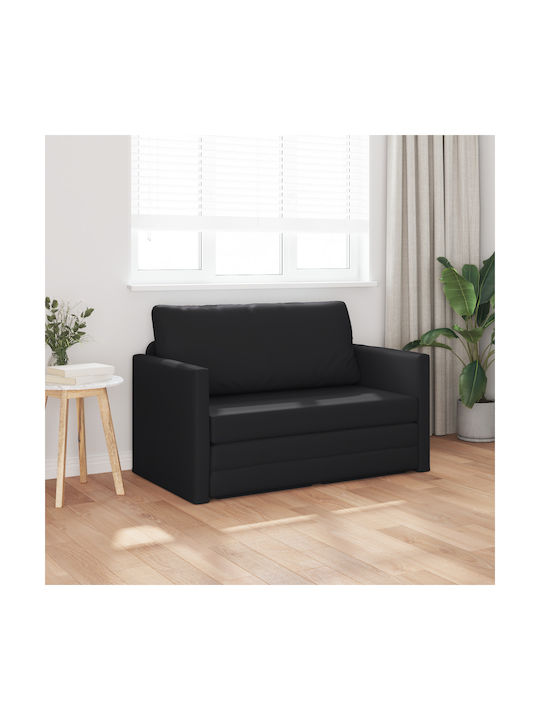 Canapea Cu Două Locuri Pat Negru 124x71x78cm