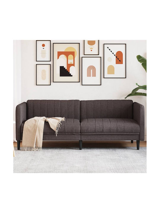 Τριθέσιος Καναπές Σκούρο Καφέ 193x76.5x74.5εκ. 372616