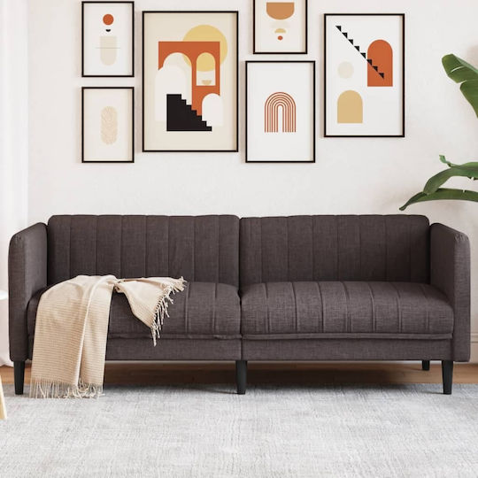 Τριθέσιος Καναπές Σκούρο Καφέ 193x76.5x74.5εκ. 372616