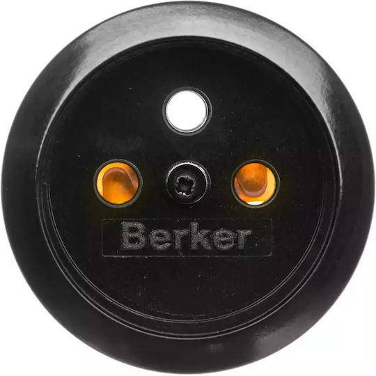 Hager Power Socket Black 1pcs
