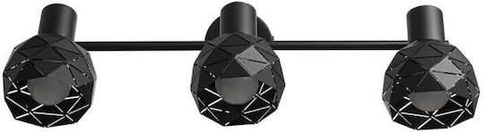 Light Prestige Тройно Спот с Цокъл E14 в Черен Цвят