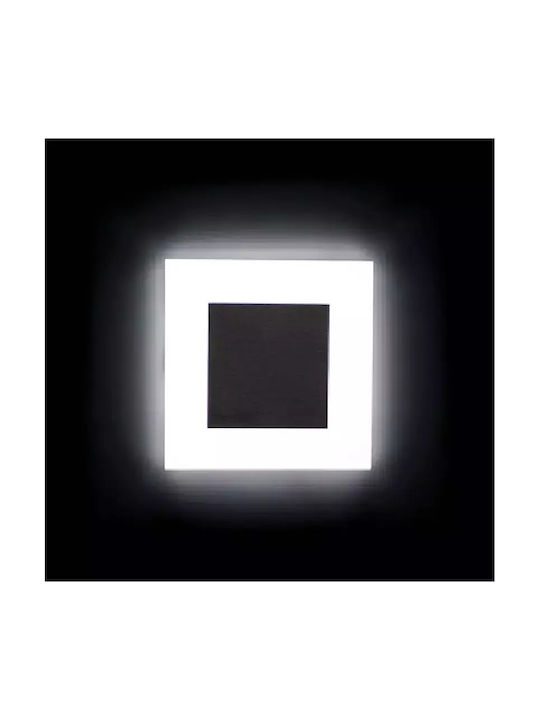 Kanlux Platz Metallisch Einbau Spot mit integriertem LED und Natürliches Weißes Licht Schwarz 1Stück